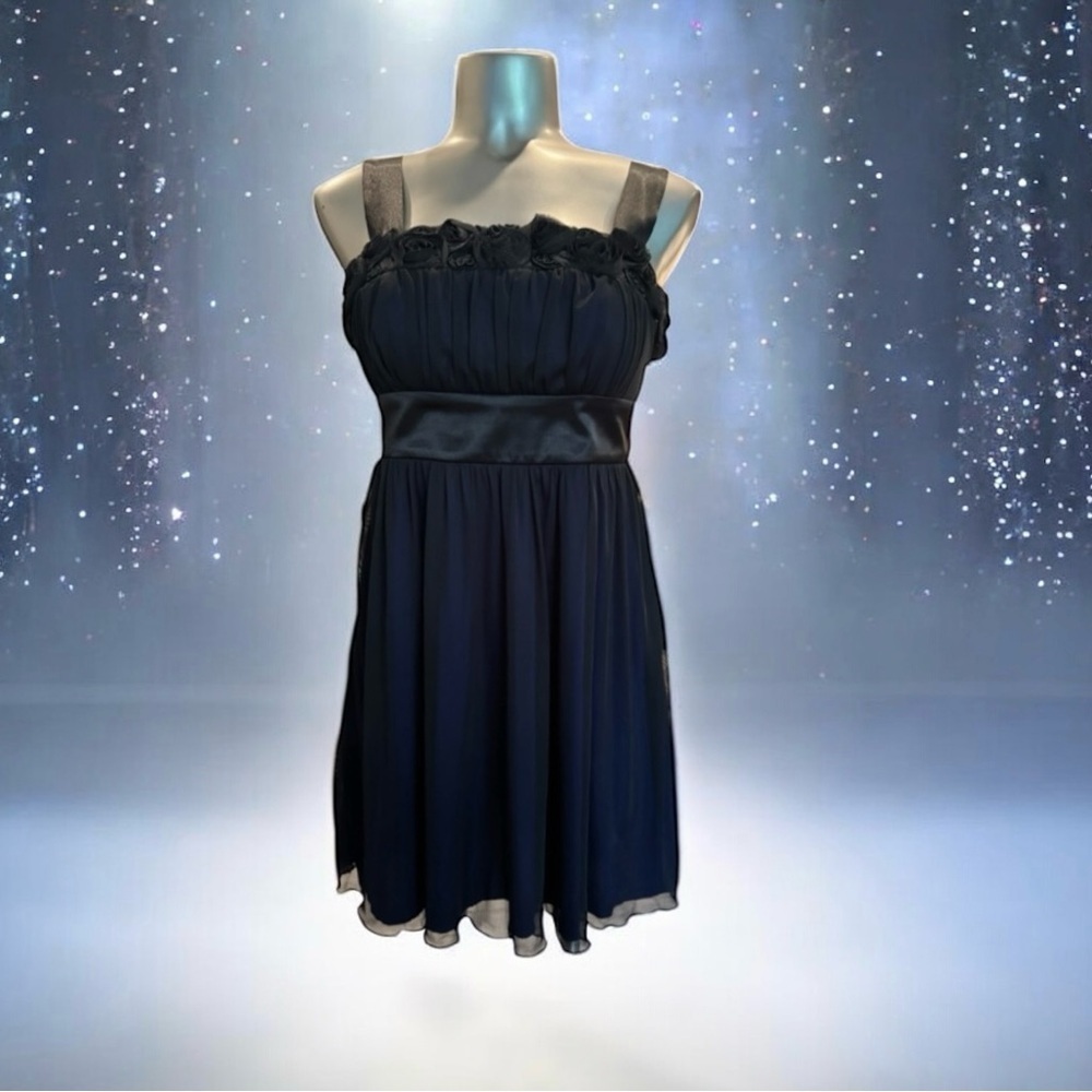 $10 Add-on | Petite Elegant Black Mini Dress